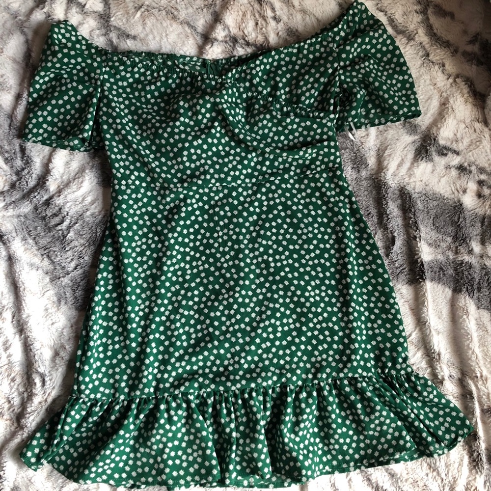 Floral Green Dress SHEIN